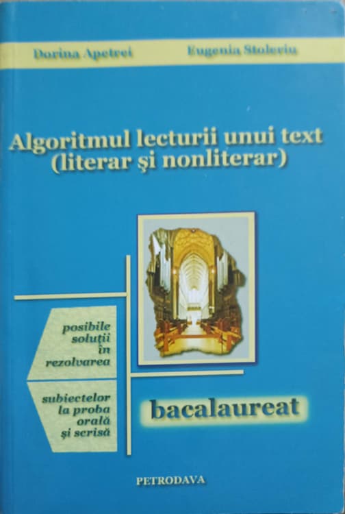 Algoritmul Lecturii Unui Text (literar Si Nonliterar) Bacalaureat