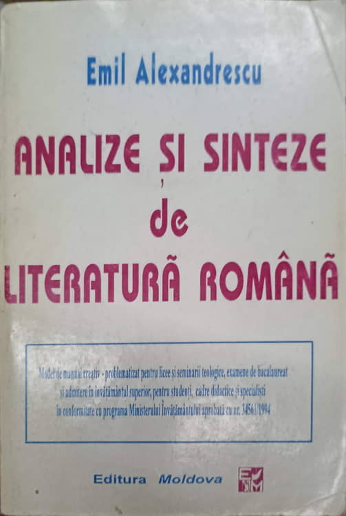 Vezi detalii pentru Analize Si Sinteze De Literatura Romana, Clasele Ix-xii