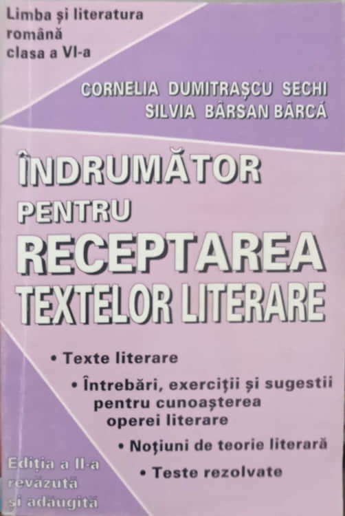 Indrumator Pentru Receptarea Textelor Literare. Clasa A Vi-a