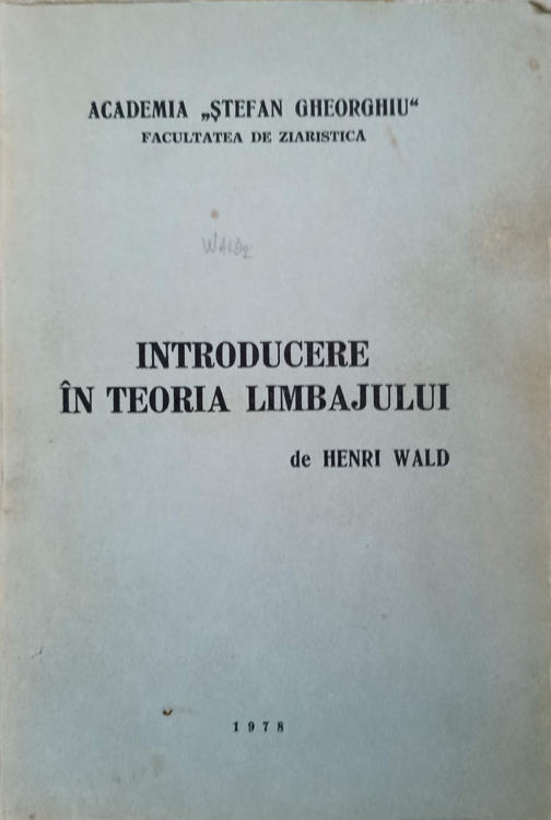 Introducere In Teoria Limbajului