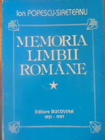 Memoria Limbii Romane Vol.1