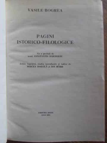 Pagini Istorico-filologice