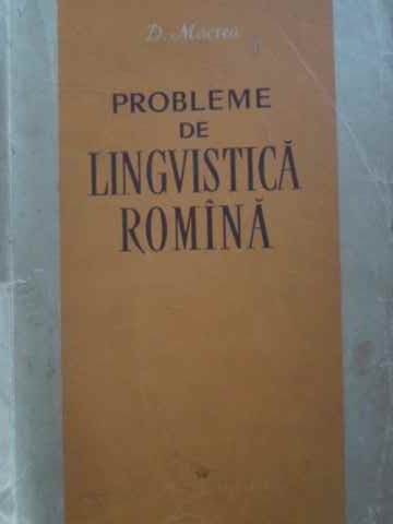 Probleme De Lingvistica Romana