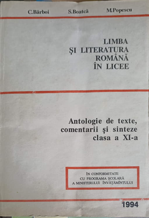 Vezi detalii pentru Limba Si Literatura Romana In Licee