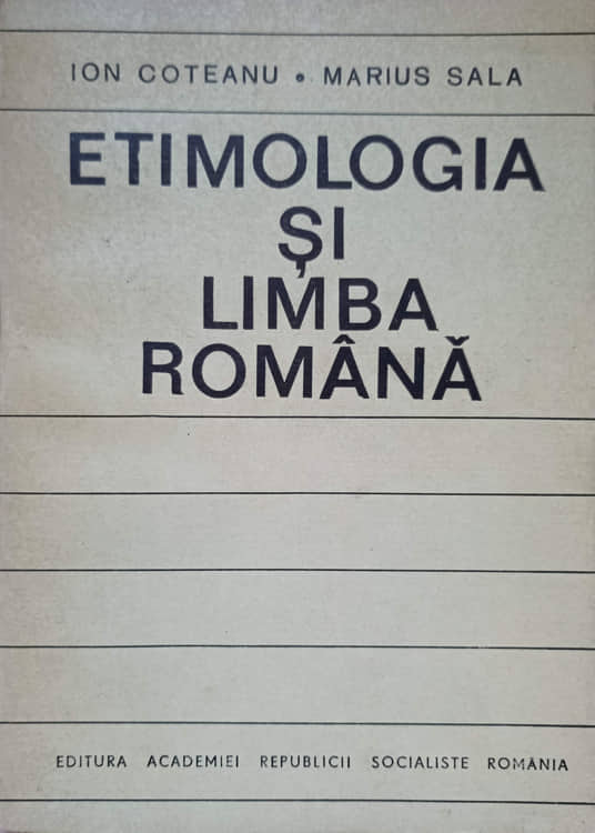 Vezi detalii pentru Etimologia Si Limba Romana