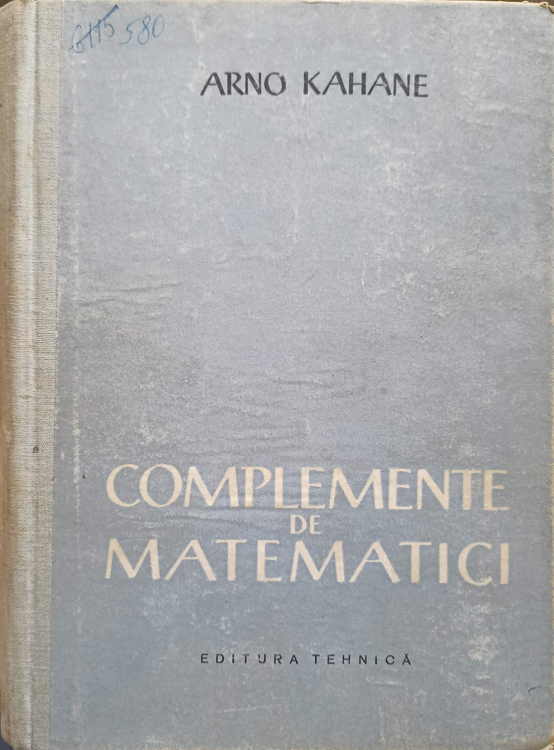 Vezi detalii pentru Complemente De Matematici