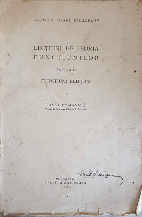 Lectiuni De Teoria Functiunilor