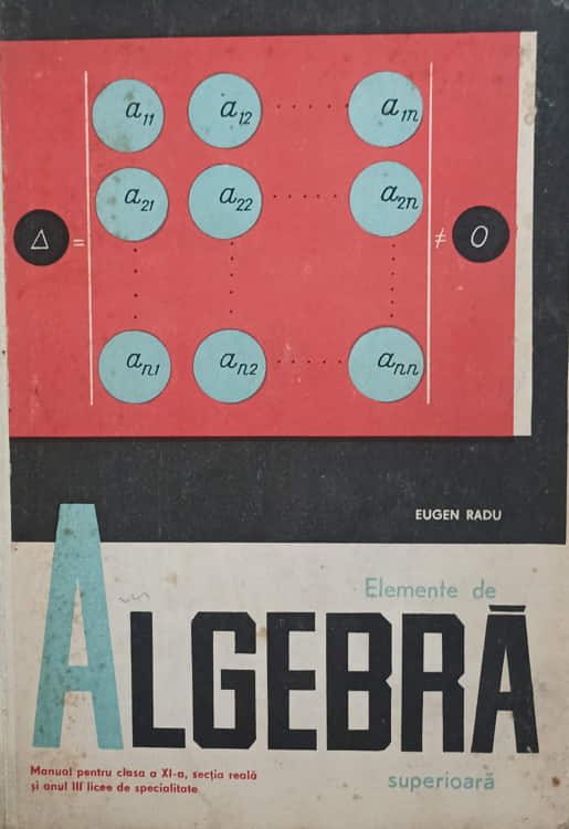 Elemente De Algebra Superioara. Manual Pentru Clasa A Xi-a