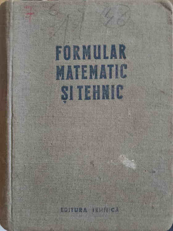 Vezi detalii pentru Formular Matematic Si Tehnic