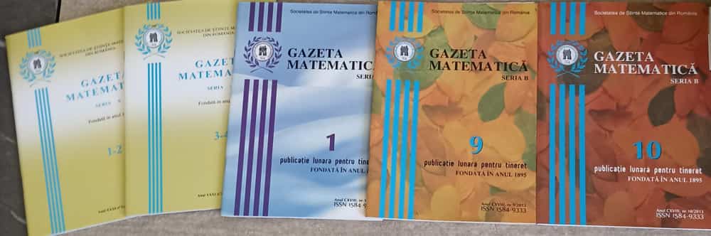 Vezi detalii pentru Gazeta Matematica 2013, Seria A Vol.1-4, Seria B Vol.1, 9, 10 (5 Reviste)