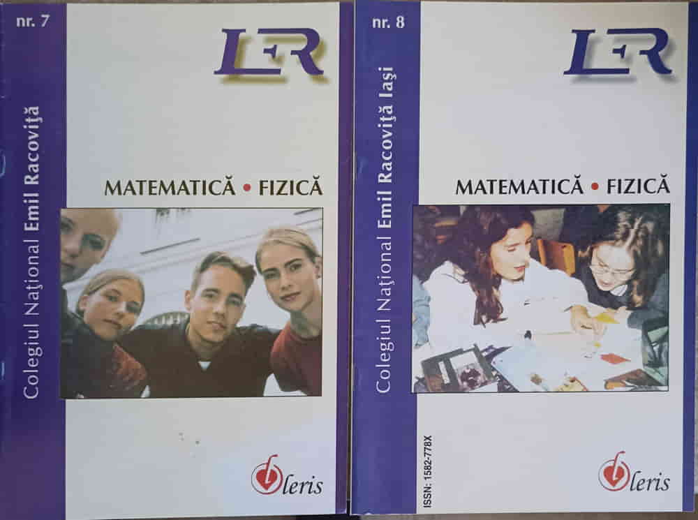 Vezi detalii pentru Set 2 Reviste De Matematica Si Fizica A Colegiului Emil Racovita, Iasi, Nr.7-8/2001