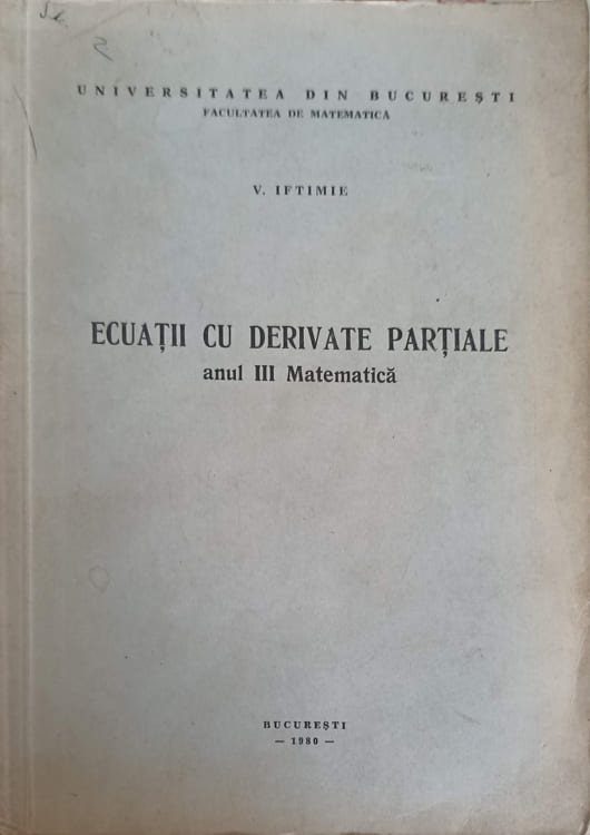 Ecuatii Cu Derivate Partiale, Anul Iii Matematica