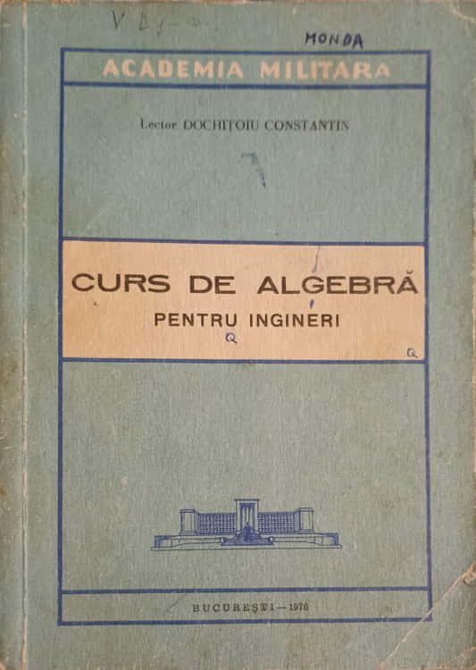 Curs De Algebra Pentru Ingineri