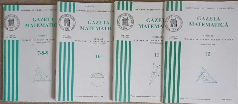 Vezi detalii pentru Gazeta Matematica 2009, Seria B Vol.7-12 (4 Reviste)