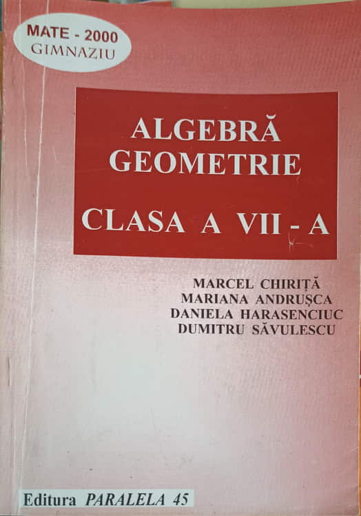 Vezi detalii pentru Algebra Geometrie, Clasa A Vii-a