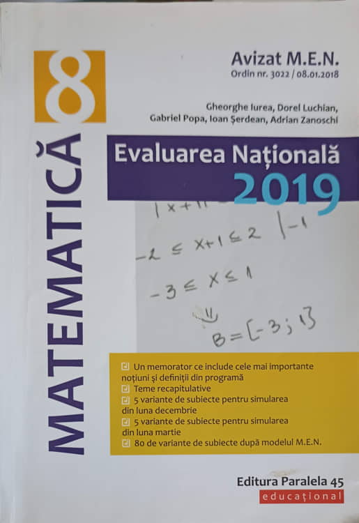 Vezi detalii pentru Matematica: Evaluare Nationala 2019