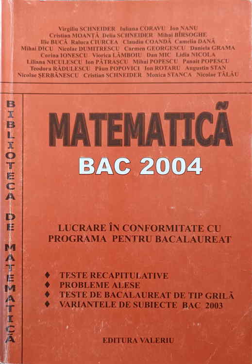 Matematica Bac 2004