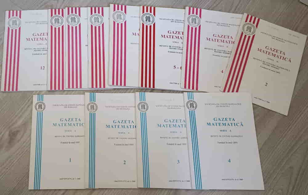 Gazeta Matematica 2008, Seria A Vol.1-4, Seria B Vol.2, 4-12 (12 Reviste)