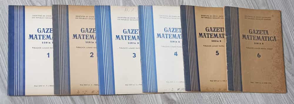 Gazeta Matematica 1974, Seria B Vol.1-6 (6 Reviste)