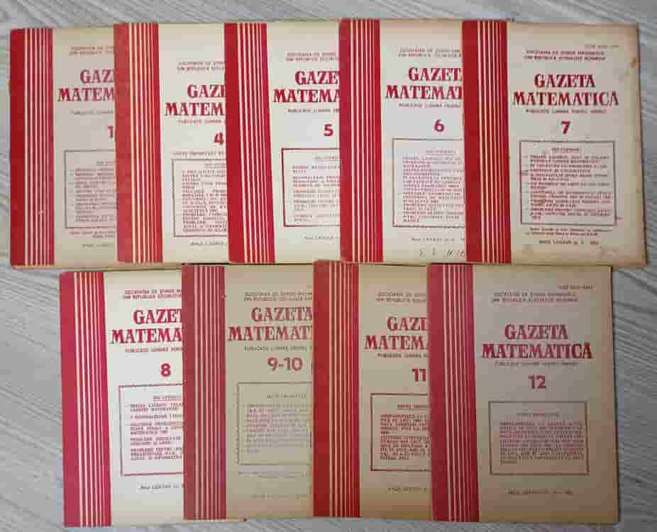 Gazeta Matematica 1982 Vol.1, 4-12 (9 Reviste)