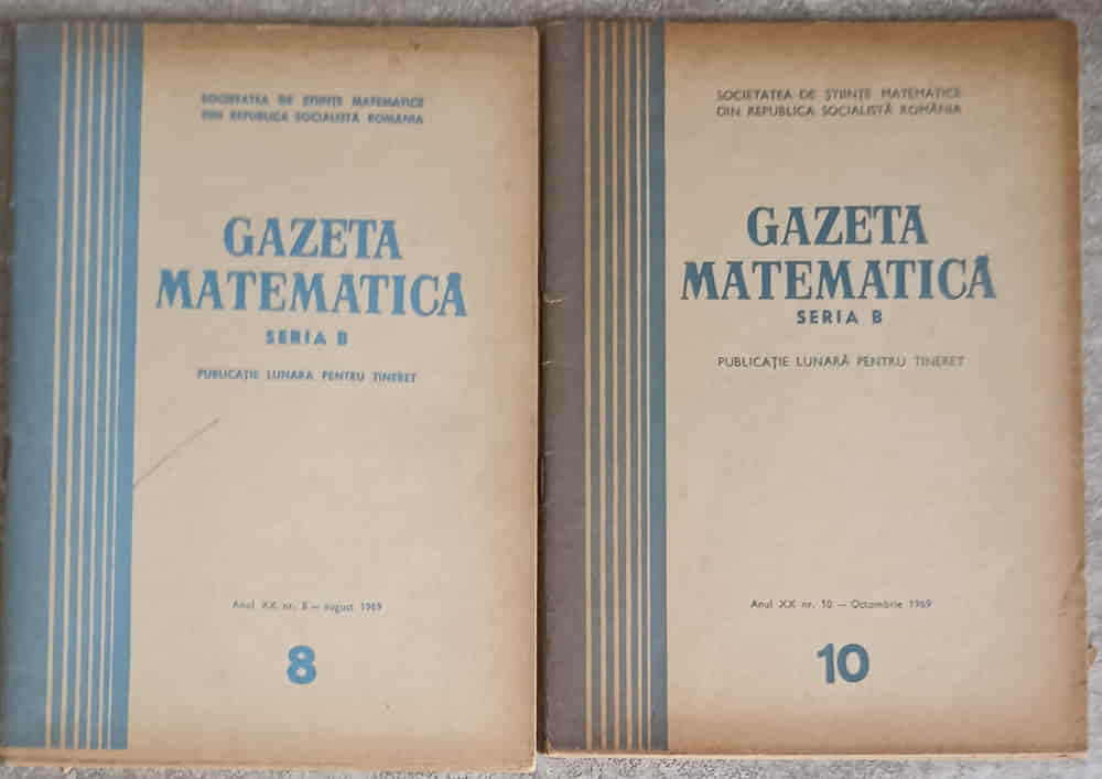 Vezi detalii pentru Gazeta Matematica 1969, Seria B Vol.8, 10 (2 Reviste)