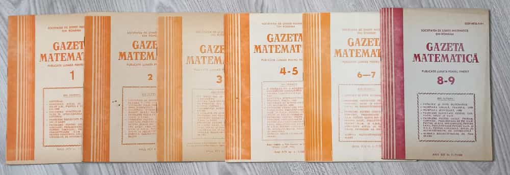 Gazeta Matematica 1990 Vol.1-9 (6 Reviste)