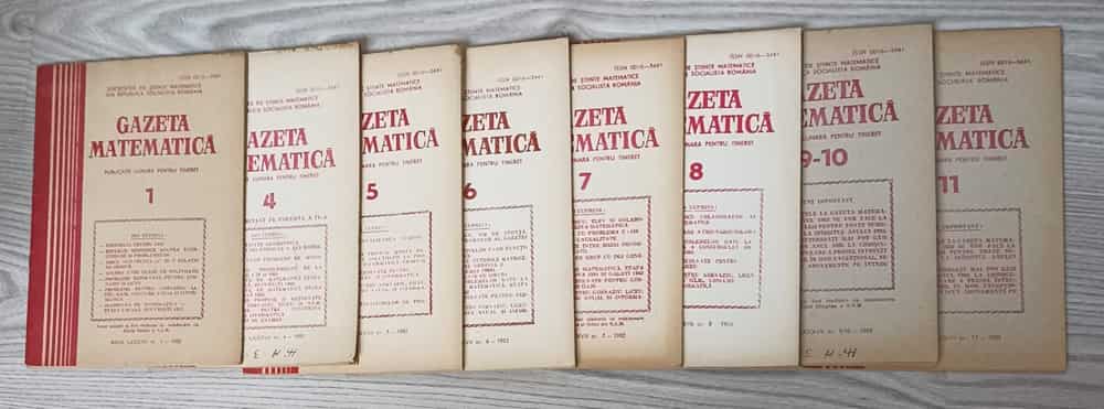 Gazeta Matematica 1982 Vol.1, 4-11 (8 Reviste)