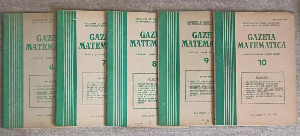 Vezi detalii pentru Gazeta Matematica 1979 Vol.4, 7-10 (5 Reviste)