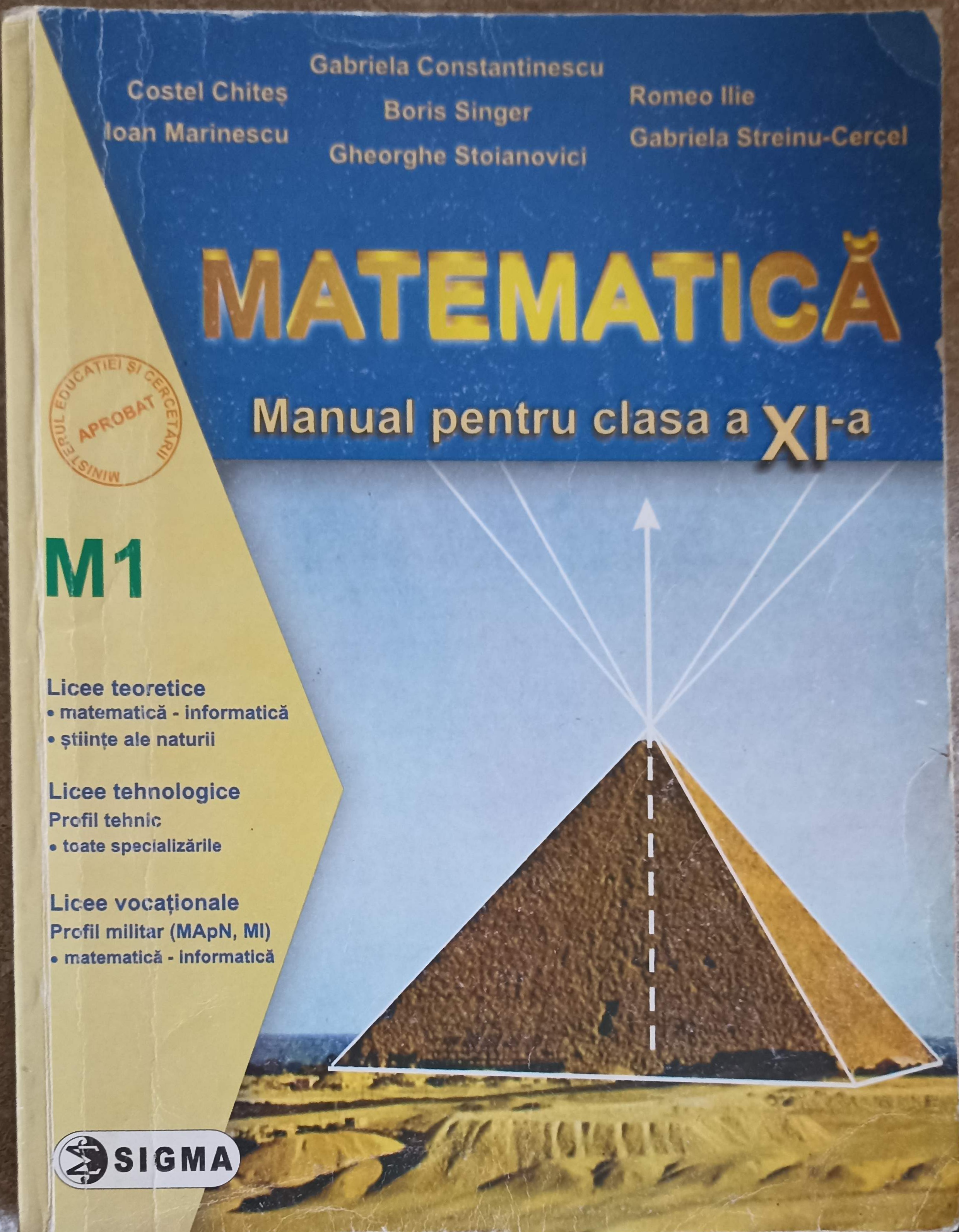 Vezi detalii pentru Matematica, Manual Pentru Clasa A Xi-a (m1)