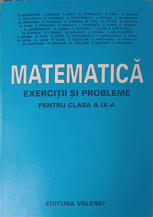 Matematica Exercitii Si Probleme Pentru Clasa A Ix-a