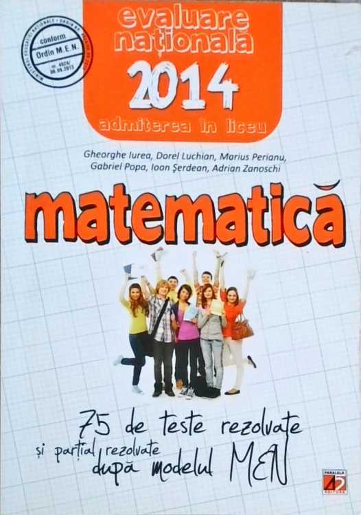 Matematica, Evaluare Nationala 2014, Clasa A Viii-a