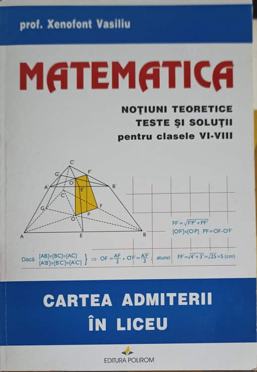 Matematica, Notiuni Teoretice Teste Si Solutii Pentru Clasele Vi-viii