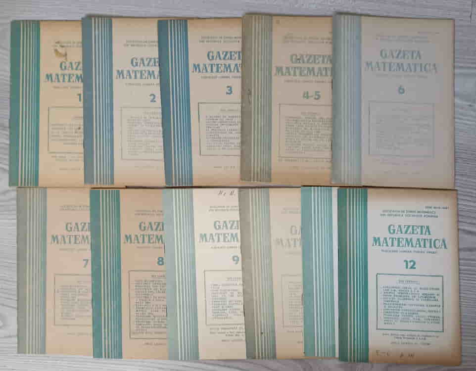 Vezi detalii pentru Gazeta Matematica Anul 1984, Vol.1-12 (11 Reviste)