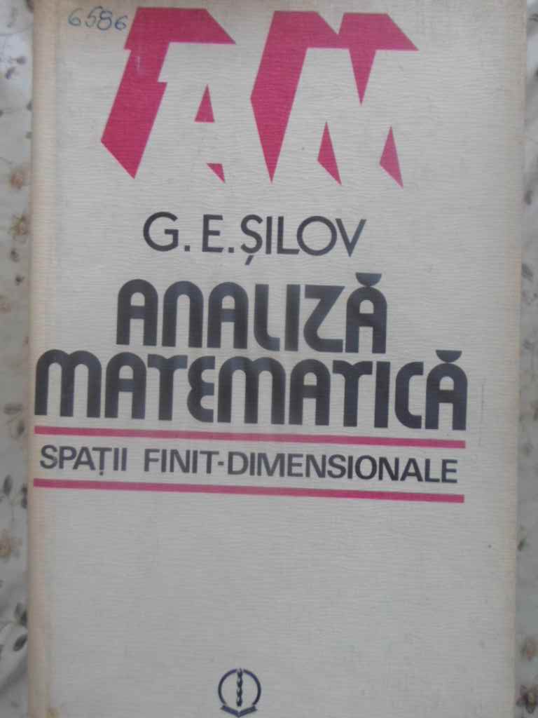 Vezi detalii pentru Analiza Matematica Spatii Finit-dimensionale