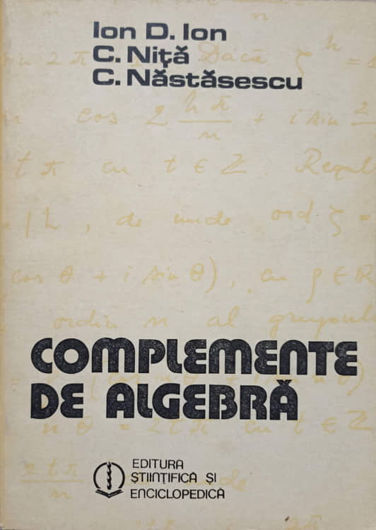 Vezi detalii pentru Complemente De Algebra