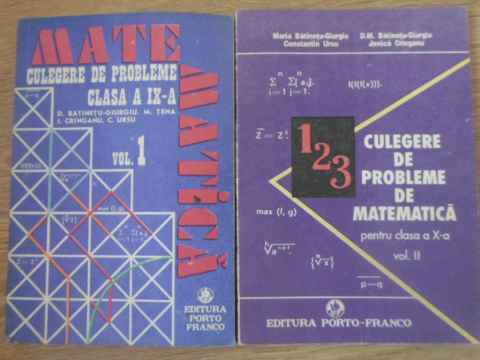 Vezi detalii pentru Culegere De Probleme De Matematica Vol.1-2 Clasele Ix-x