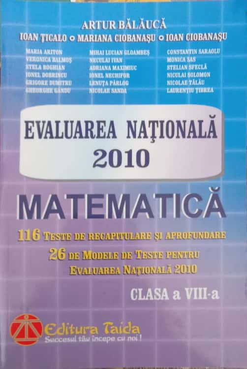 Vezi detalii pentru Evaluarea Nationala 2010. Matematica Clasa A Viii-a