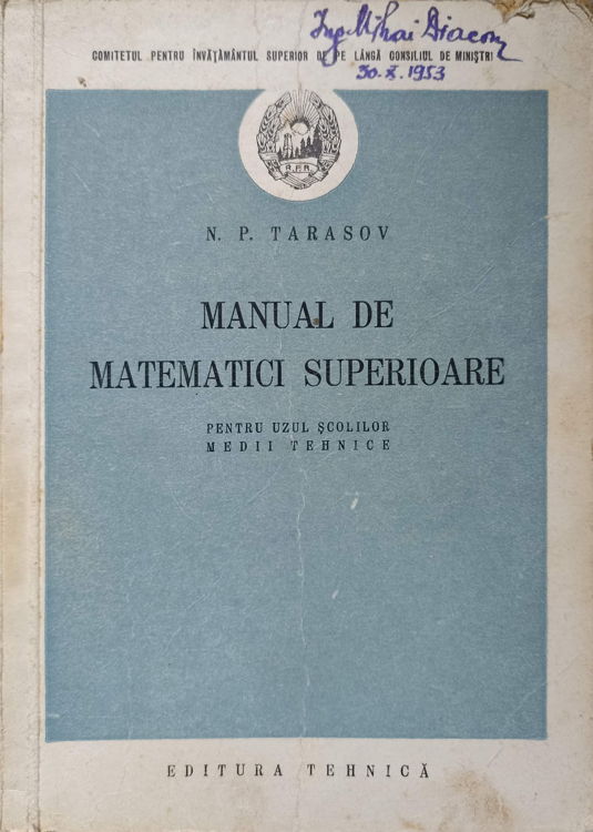 Manual De Matematici Superioare