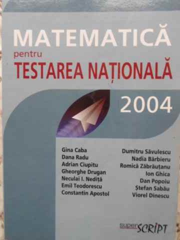 Matematica Pentru Testarea Nationala 2004