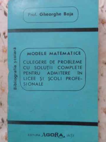 Modele Matematice. Culegere De Probleme Cu Solutii Complete Pentru Admitere In Licee Si Scoli Profesionale