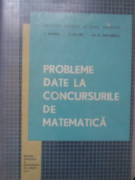 Probleme Date La Concursurile De Matematica