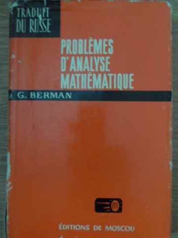 Problemes d'analyse mathematique