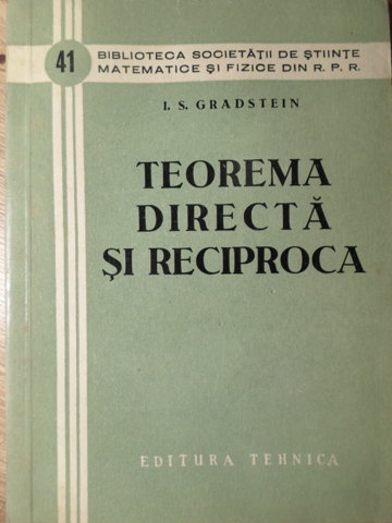 Vezi detalii pentru Teoria Directa Si Reciproca