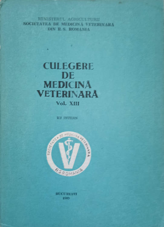 Culegere De Medicina Veterinara Vol.xiii