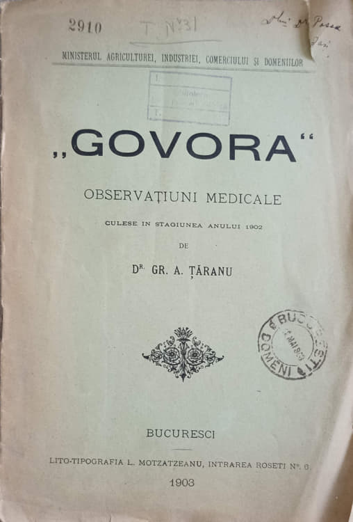 Vezi detalii pentru Govora. Observatiuni Medicale