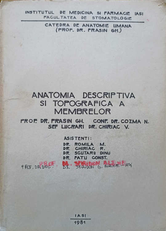 Anatomia descriptiva si topografica a membrelor