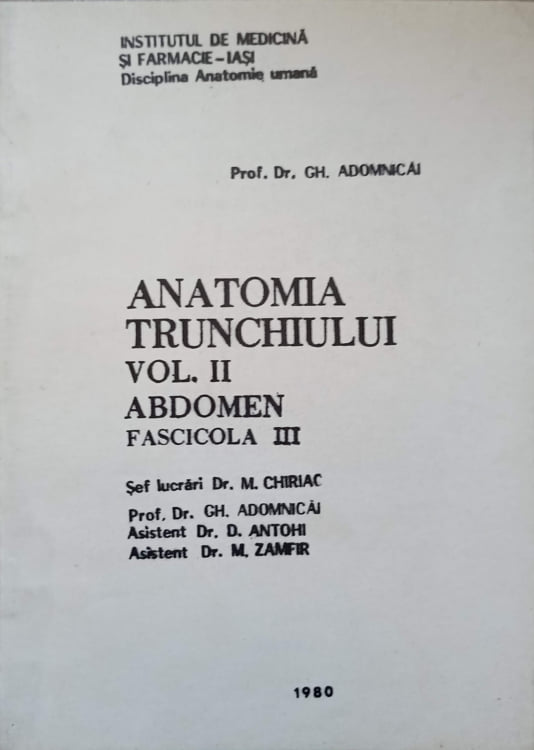 Anatomia Trunchiului Vol.2 Abdomen