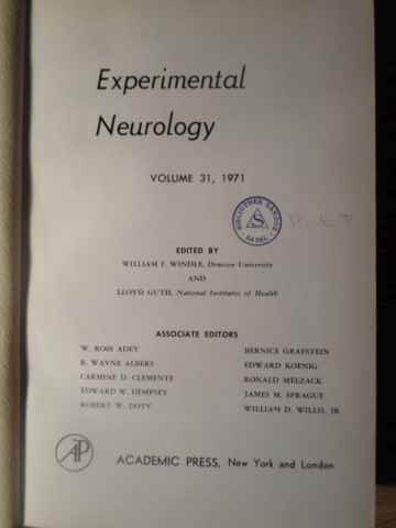 Experimental Neurology Vol. 31, 1971