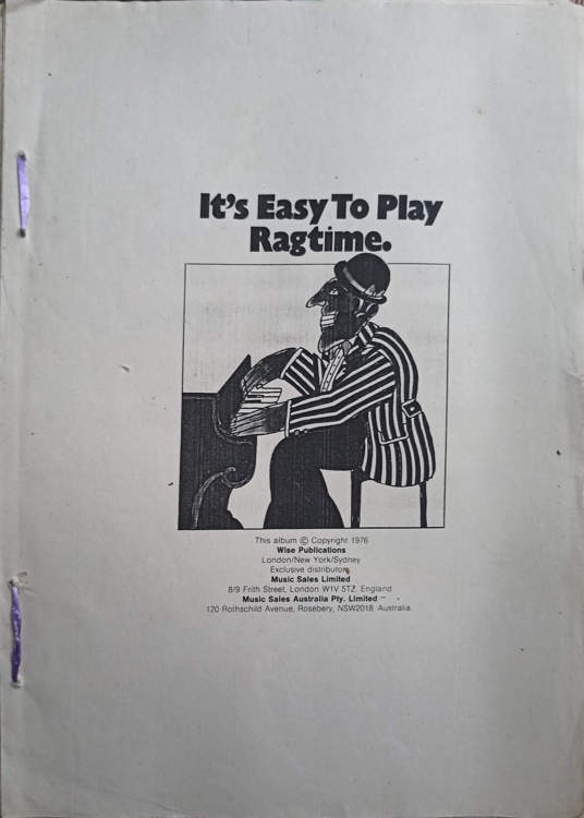 It's easy to play ragtime (partitura, xerox)