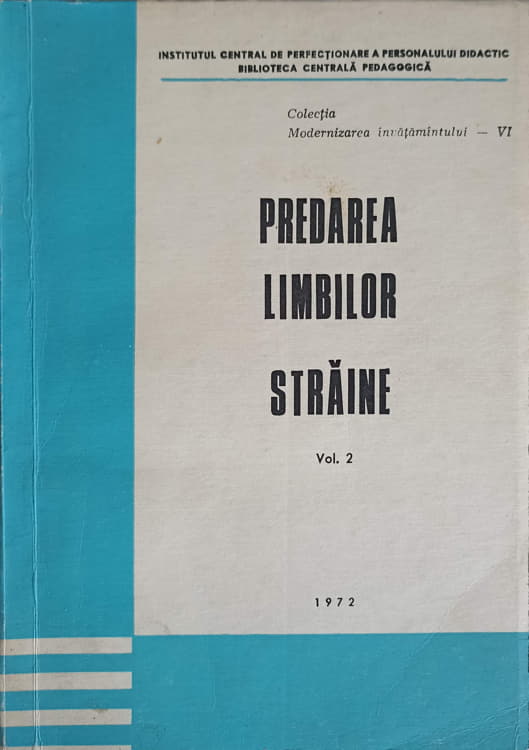 Vezi detalii pentru Predarea Limbilor Straine Vol.2